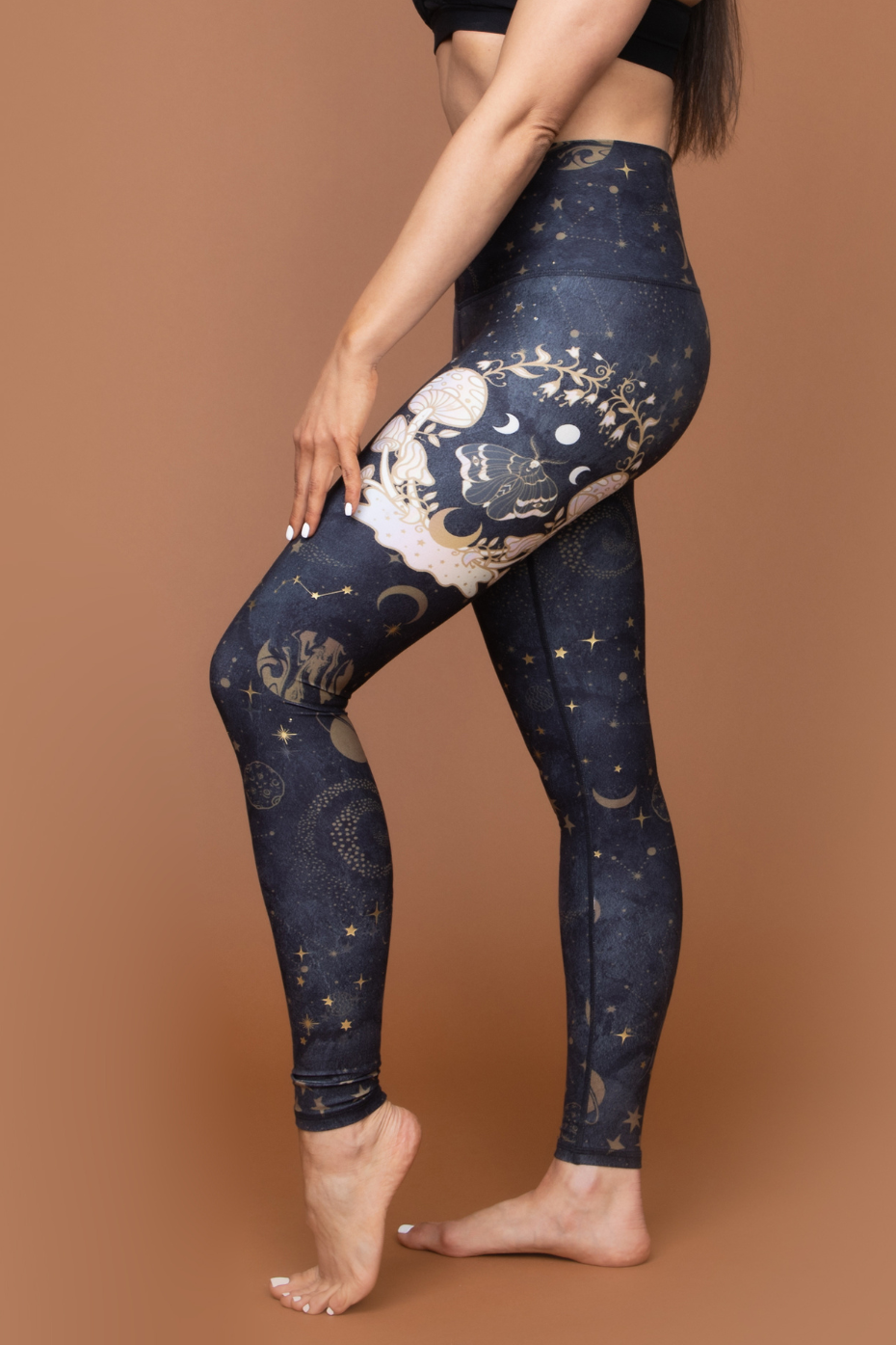 Shroom Galaxy Barefoot Legging with Foil Accents