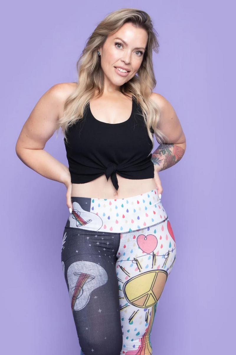 Tie Tank Sports Bra : Black with Back TF Logo