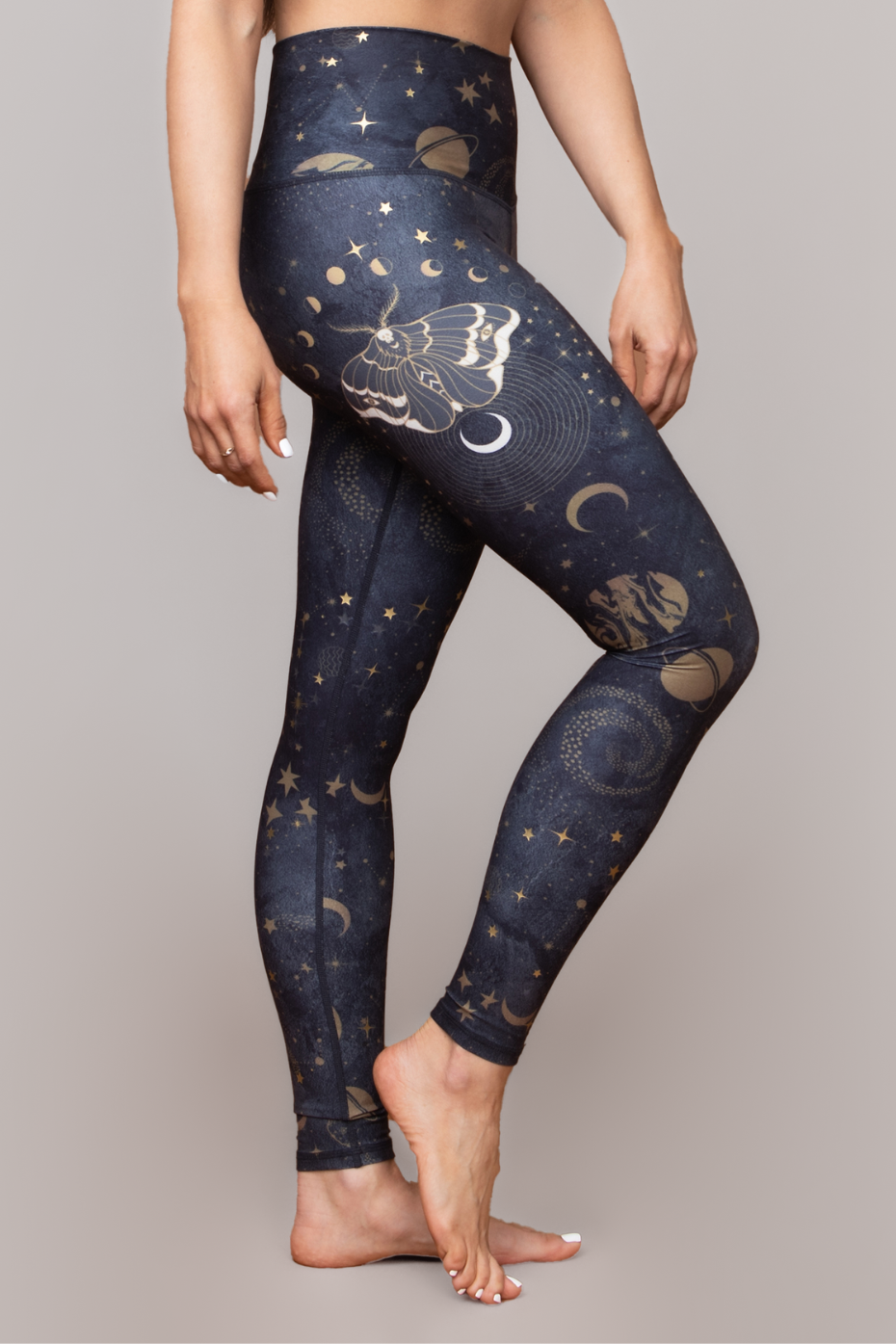 Shroom Galaxy Barefoot Legging with Gold Foil