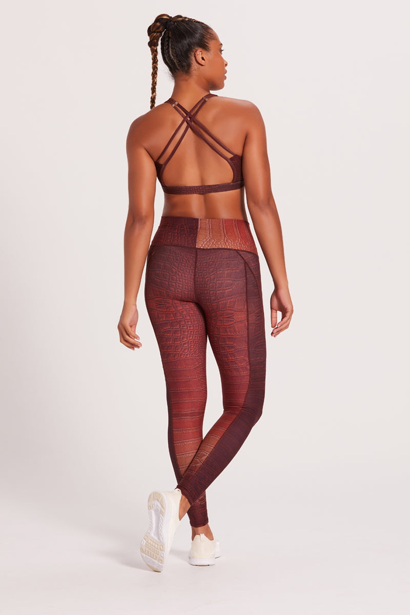 Croc Slice Legging - Chocolate