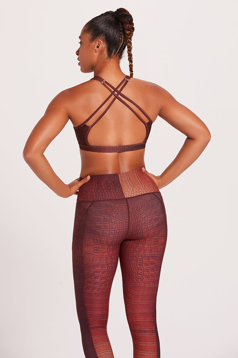 Croc Mudra Sports Bra - Chocolate