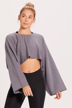Cropped Sweatshirt - Cement