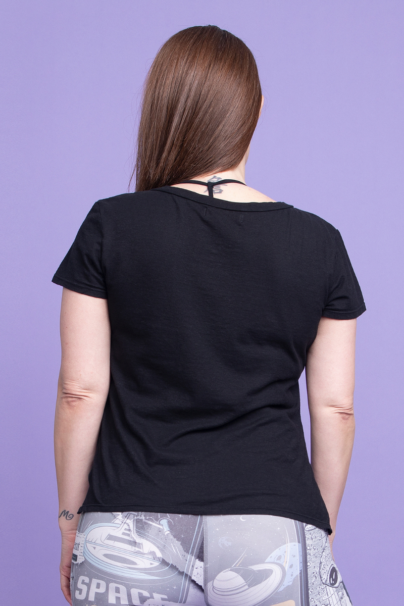 ENCINITAS VNECK - BLACK - QUARTZ
