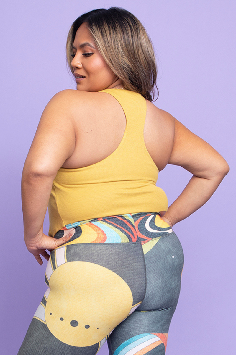 Tie Tank Sports Bra : Turmeric