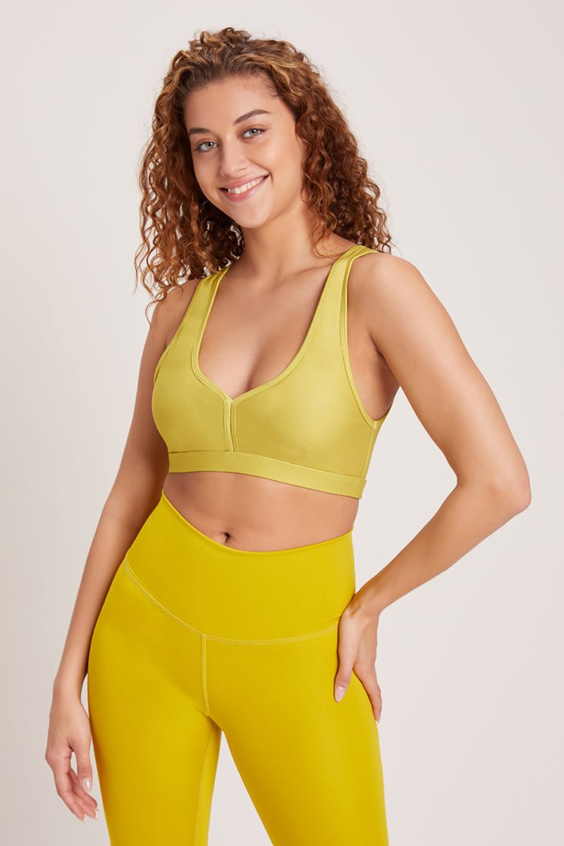 Eclipse Medium Support Sports Bra - Chartreuse
