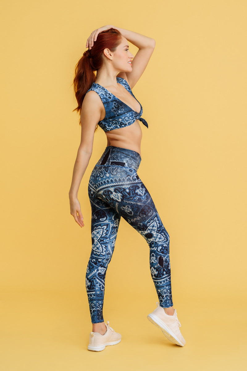 California Love Barefoot Legging - True Blue